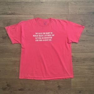 Pink Size 2XL Graphic Slogan Print T-Shirt.